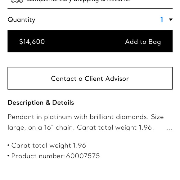 Tiffany and Co. Diamond heart pendant - Picture 9 of 10